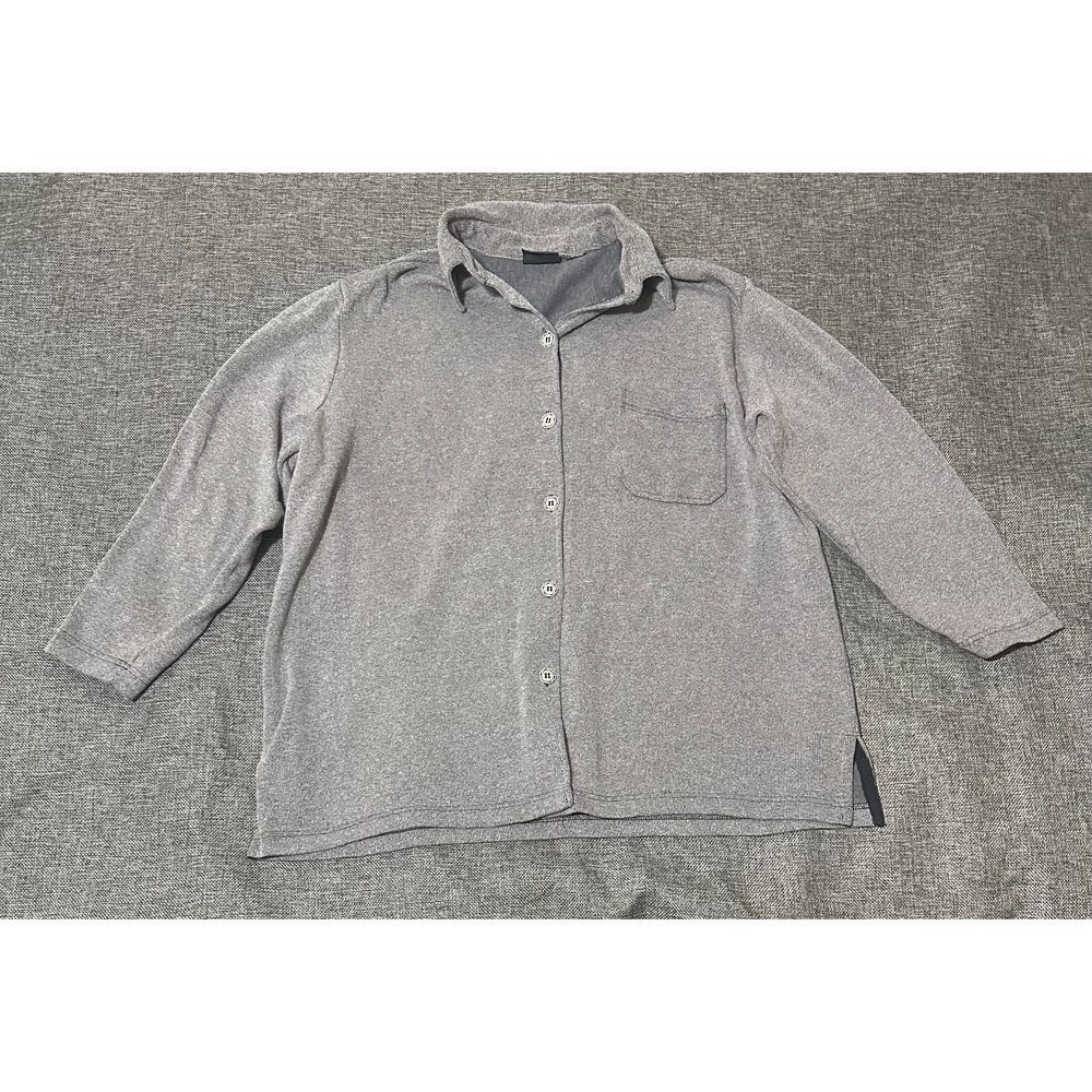 Rebecca Malone Women's Gray Long Sleeve Sweater Shirt
